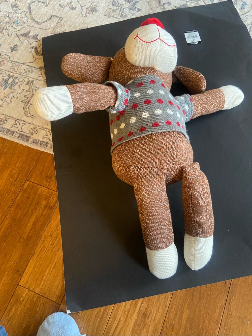 Dan Dee Brown Sock Monkey Puppy Plush with Cream Accents